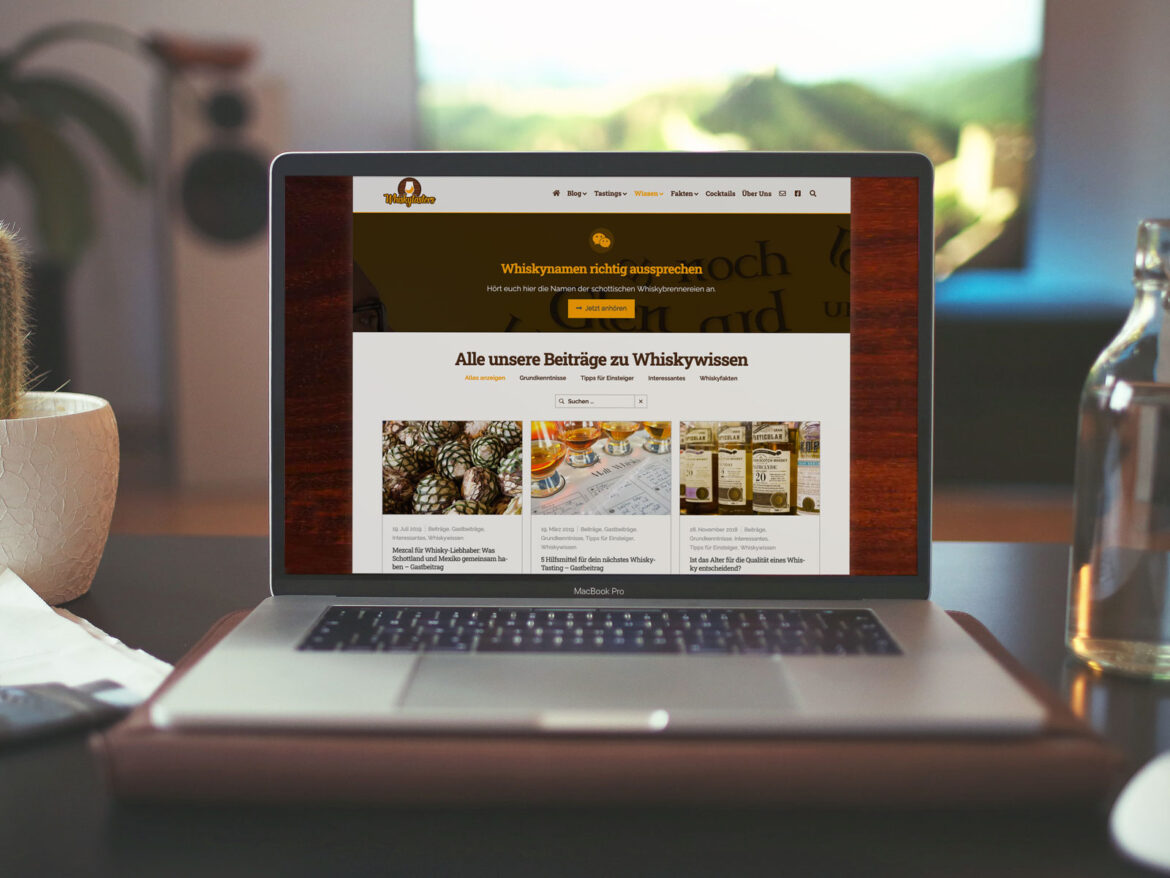 Whiskytasters - Whiskyblog - Webdesign