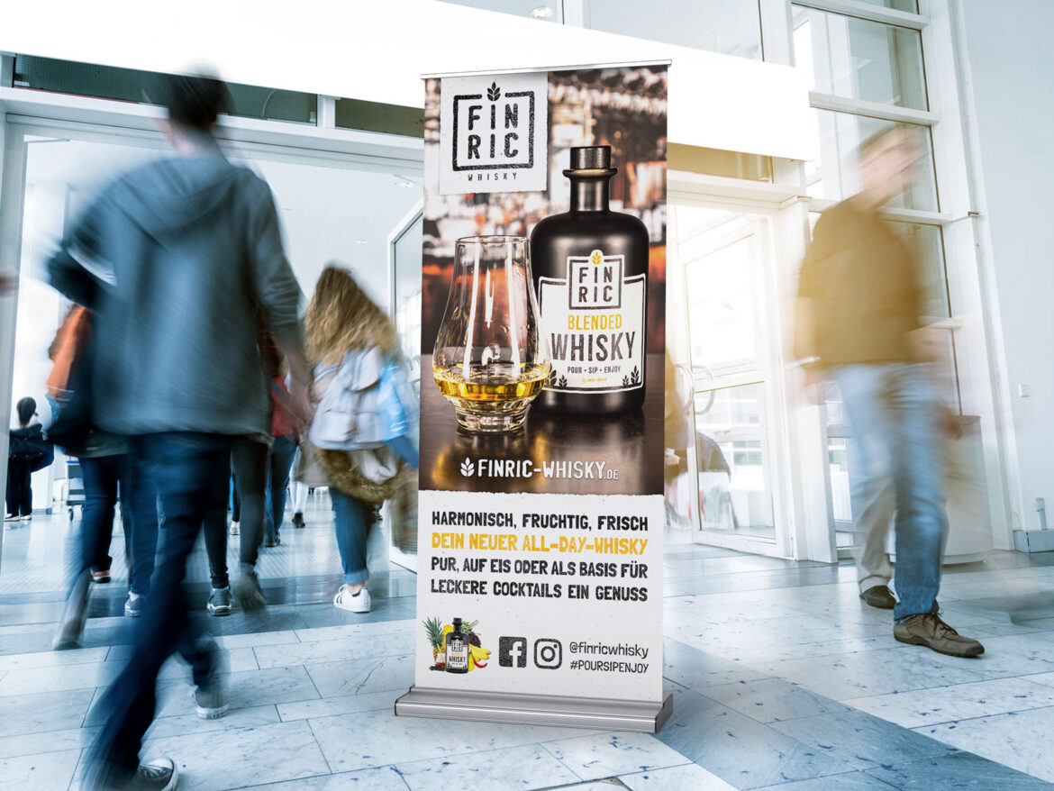 Roll-Up - Druck, Printdesign - FINRIC Whisky